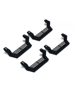 Rampage 1999-2019 Jeep Rock Rail Short Step Universal 4 Piece Set - Black - 26410034