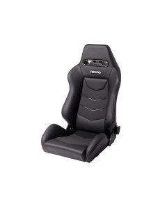 Recaro Speed V w/Sub-Hole Left Seat Leather Black | Cloud Grey Suede Accent- 7228065.1.3171