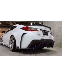 ROWEN Japan Carbon Fiber Rear Bumper Extension for Lexus RC F - ROWE-1L003P30
