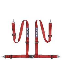 Sparco Belt 2 Inch Red 4Pt Snap-In - 04604BM1RS