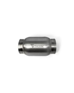 Ticon Industries 4in Body x 7in Length 3in Inlet/Outlet Titanium Bullet Resonator - 115-07613-0005