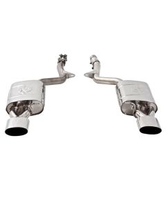 Tubi Style Stainless Steel Loud Muffler with Oval Tips 2006-2008 Audi RS4 B7 - TSAURS4C07.003.ARO