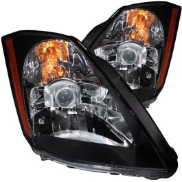 ANZO 2003-2005 Nissan 350Z Crystal Headlights Black - 121108