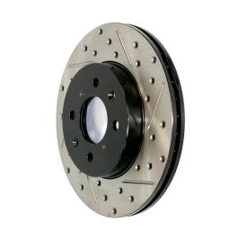 StopTech 2003-2008 Toyota 4Runner Slotted & Drilled Right Front Cyro Rotor - 127.44129CR