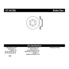 StopTech 07-08 Toyota FJ Cruiser / 05-08 Tacoma (6 lug) / 03-08 4 Runner (319mm disc) SportStop Slo - 127.44129L