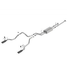 Borla 14-18 Toyota Tundra 4.6L/5.7L V8 AT 2&4WD Crew Max Cat-Back Touring Exhaust - Black Chrome Tip - 140638BC