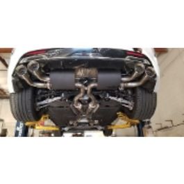 PPE Engineering Muffler Delete for Lexus GS F Polished Round Tips - 145015