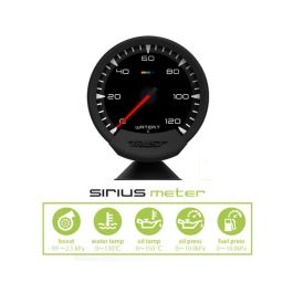 GReddy Sirius Meter - Water Temp 0/120 (Deg.C) 74mm Analog Gauge (w/Water Temp Sensor & Harness Set) - 16001731