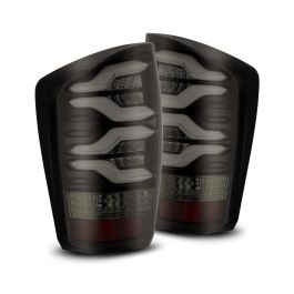 AlphaRex 16-20 Toyota Tacoma PRO-Series LED Tail Lights Jet Black - 680010