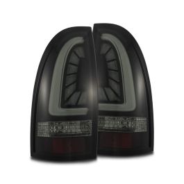 AlphaRex 05-15 Toyota Tacoma PRO-Series LED Tail Lights Jet Black - 680030