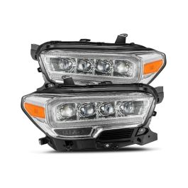 AlphaRex 16-20 Toyota Tacoma NOVA LED Projector Headlights Plank Style Chrome w/Activation Light - 880706