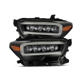 AlphaRex 16-20 Toyota Tacoma NOVA LED Projector Headlights Plank Style Black w/Activation Light - 880707