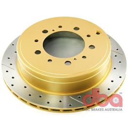 Disc Brakes Australia Street Series Rotor - Cross Drilled/Slotted Uni-Directional Rotor Toyota- DBA-DBA2723X