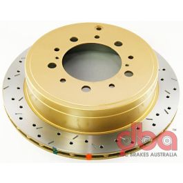 Disc Brakes Australia 4000 Series Rotor - Cross Drilled/Slotted Uni-Directional Rotor Toyota- DBA-DBA42723XS