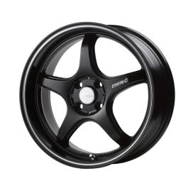 5Zigen FN01R-C STV Wheel 17x7 +45 5x100 Matte Black Machined Lip - 177-5100-45-MBML