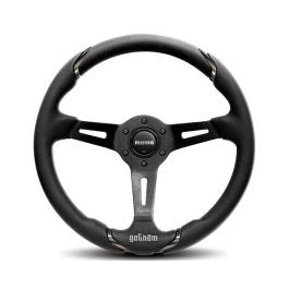 Momo Gotham Steering Wheel 350 mm - Black Leather/Black Spokes - GOT35BK0B