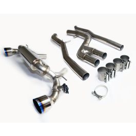HKS 2019+ Toyota GR Supra w/o OPF Dual Hi-Power Titanium Tip Catback Exhaust - 31014-KT001