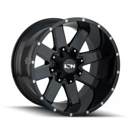 ION Type 141 20x9 / 8x165.1 BP / 0mm Offset / 130.8mm Hub Gloss Black Milled Wheel - 141-2976M