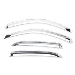 Putco 14-14 Chevrolet Silverado HD - Crew Cab (Set of 4) Element Chrome Window Visors - 480056
