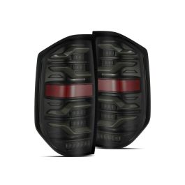 AlphaRex 14-21 Toyota Tundra LUXX LED Taillights Alpha Blk w/Activ Light/Seq Signal - 672030
