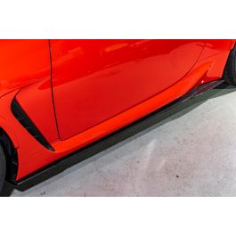 GROW Design Clear Coated Carbon Fiber Side Skirts / Side Spoiler for 2021+ Toyota GR 86 - GRDE-GR86-CFRP-SS-CC