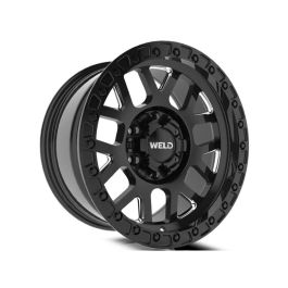 Weld Off-Road CINCH Gloss Black 6x139.7 Lug Wheel; 17x9 -12mm offset (5 Wheel Package)