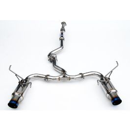 Invidia 08+ Subaru WRX/STI 4dr N1 Twin Outlet Single Layer Tip Titanium Cat-Back Exhaust - HS11STIGTT