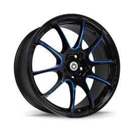 Konig Illusion 18x8 5x114.3 ET45 Black/Ball Cut Blue - IL8851445F