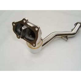 Invidia 02-07 WRX/STi Polished Divorced Waste Gate Downpipe with High Flow Cat - HS05SW1DPC
