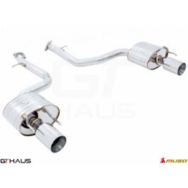GTHaus Meisterschaft GTS (Non-Valved) Stainless Steel Axleback Round Tips for Lexus IS250/350 RWD 2014-2020 - LE0411503