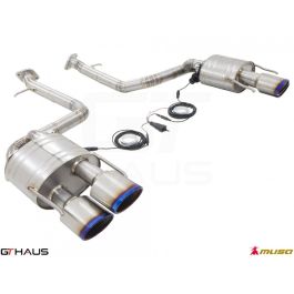 GTHaus Meisterschaft GTC Valved Titanium Axleback Round Straight Tips for Lexus GS-F 2015-2020 - LE0322606