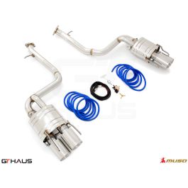 GTHaus Meisterschaft GTC Valved Stainless Steel Axleback Round Tips for Lexus GS-F 2015-2020 - LE0321606