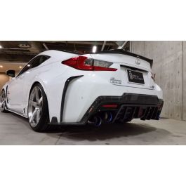 ROWEN Japan Carbon Fiber Rear Bumper Extension for Lexus RC F - ROWE-1L003P30