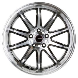 5Zigen Fireball RR Wheel 18x8.5 +45 5x100 Polished Black - 1885