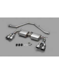TOM'S Racing- Stainless Exhaust System for 2019+ Toyota Corolla Hatchback (Stainless Steel Polished- Quad Tips) - TMS-17400-TZE21