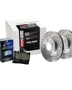 StopTech Select Sport Big Brake Kit Drilled and Slotted 4 Wheel Subaru Forester Front and Rear 2003