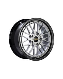 BBS LM Wheel 19x8.5 5x130 50mm Diamond Silver w/ Diamond Black Lip