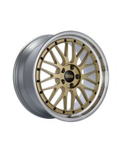 BBS LM Wheel 17x7.5 5x114.3 38mm Gold | Diamond Cut Rim- BBS -LM076GPK