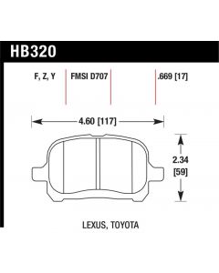 Hawk Performance Disc Brake Pad Front- HB320F.669