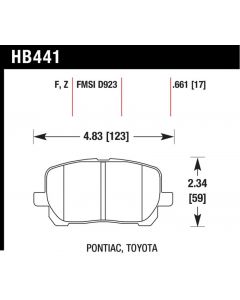 Hawk Performance Disc Brake Pad Front- HB441Z.661