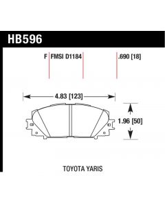 Hawk Performance Disc Brake Pad Front- HB596F.690
