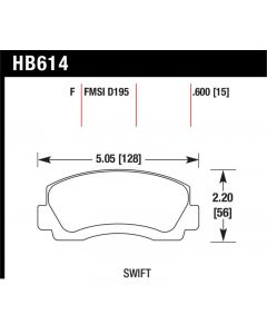 Hawk Performance Disc Brake Pad Front- HB614W.600