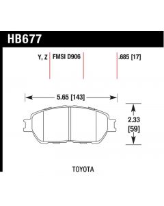 Hawk Performance Disc Brake Pad Front- HB677Y.685