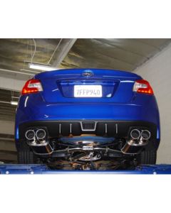 Invidia 15+ Subaru WRX/STI 4Dr Q300 Twin Outlet Rolled Stainless Steel Quad Tip Cat-Back Exhaust - HS15STIG3S