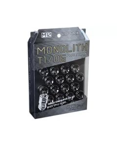 Project Kics Monolith T1/06 Glorious Black 12x1.25 Lug Nut Set 20 Pieces- KICS-WMN03GK