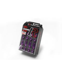 Project Kics Leggdura Racing Purple M12x1.50 Lug Nuts (Laser Logo)