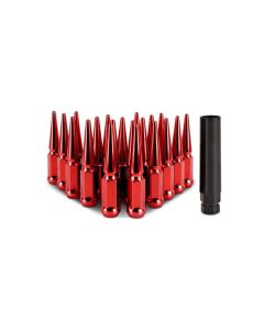 Mishimoto Red M14 x 1.5 Steel Spiked Lug Nuts - 24pc- MISH-MMLG-SP1415-24RD