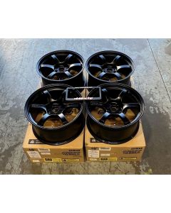 GramLights 57DR Wheel Set of 4 Mitsubishi EVO | Subaru STI 18x9.5 5x114.3 22mm Semigloss Black- GRAM-VR-151104390