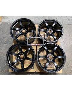 GramLights 57DR Wheel Set of 4 Subaru BRZ | Toyota GT-86 | Scion FR-S 18x9.5 5x100 38mm Semigloss Black- GRAM-VR-151104391