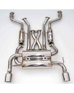 Invidia 09+ FX35 2/4WD Gemini Rolled Stainless Steel Tip Cat-back Exhaust - HS09IFXGIS